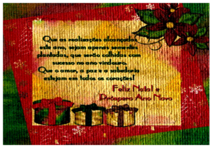 Cartão de Boas Festas feitas em Papel Semente